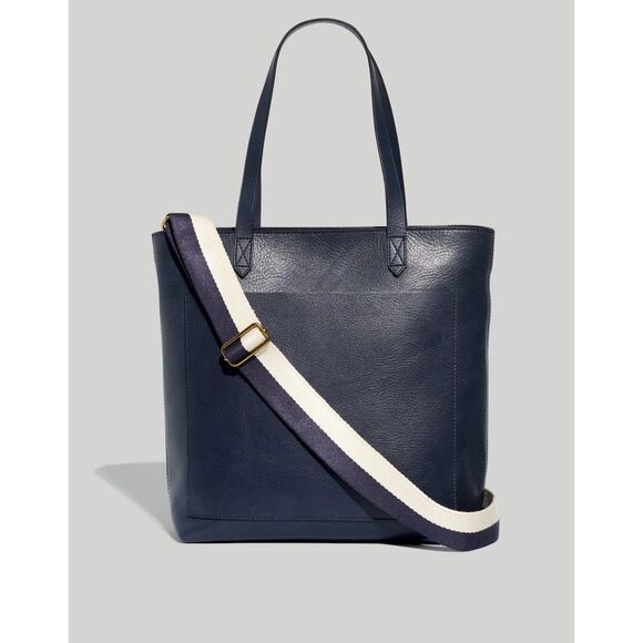 Madewell Handbags - NWT Madewell The Zip-Top Medium Transport Tote in Dark Baltic Blue Leather